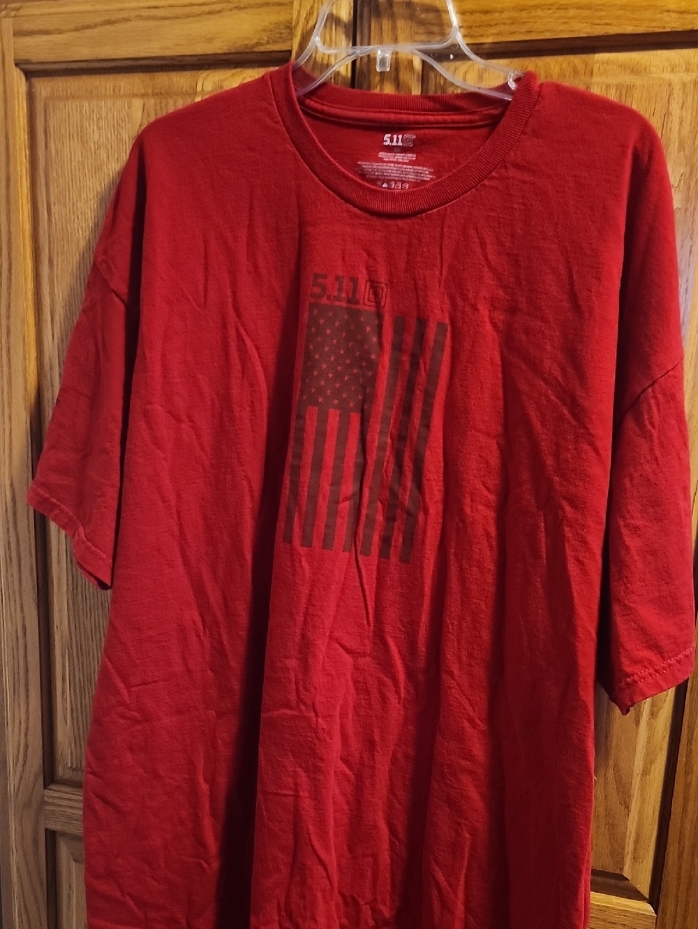 5.11 Tactical Red Crew Neck Logo Tee